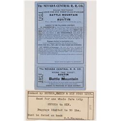 Nevada Railroad & Stage Passes