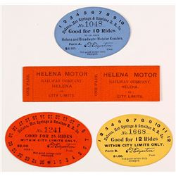 Early Helena Railroad Tickets/Paper Tokens