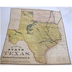 1876 Texas Railroad Map