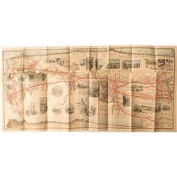 Union Pacific Pictorial Tourist Railroad Map