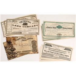 21 California Mining Stock Certificates