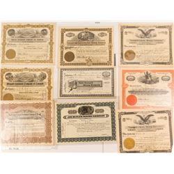 Tonopah Stock Mining Certificate Assortment