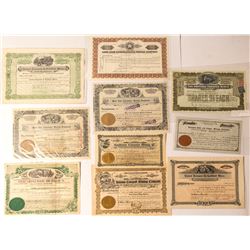 Tonopah Mining Stock Certificates (10)