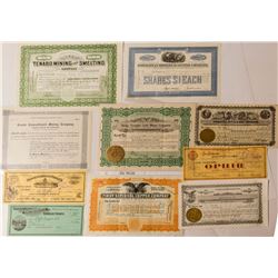Nevada Mining Stock Certificate Group (10)
