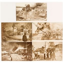 Five Nampa, Idaho 1909 RPCs of Big Fire