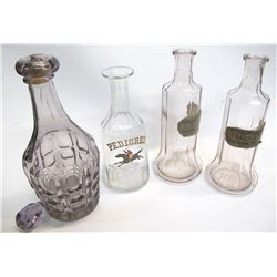 3 Back Bar Bottles and Decanter