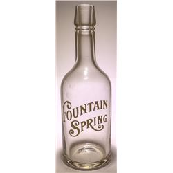Fountain Spring Back Bar Bottle