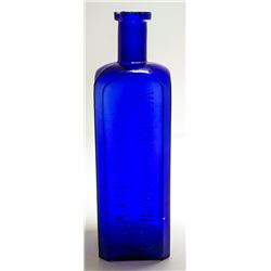 Cobalt Woodward & Faxon Bottle