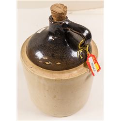 Stoneware Old Miner's Whiskey Jug