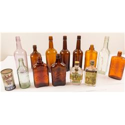 Box of 14 Vintage Bottles