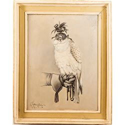 Falcon Trainer Oil Painting