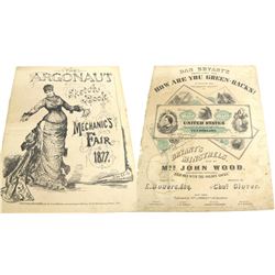 The Argonaut Sketch Book, Mechanics' Fair 1877