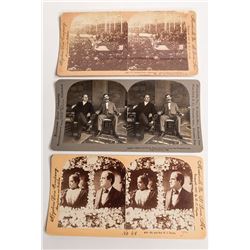 Trio of William Jennings Bryan Stereoviews