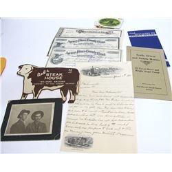 Arizona Ephemera Including Tombstone