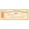 Image 1 : Capital Woolen Mills Stock Certificate, 1869, Sacramento