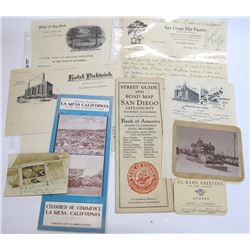 San Diego Ephemera Assortment