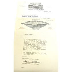 2 Golden Gate Ferry Letters