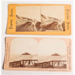 Two Early Stereoviews of Alcatraz