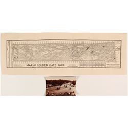 Golden Gate Park Map & Antique Photograph