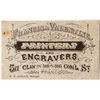 Image 1 : Business Card for Francis & Valentine, Printers & Engravers, San Francisco