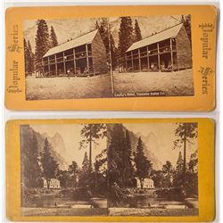 Two Different Yosemite Hotel Stereoviews