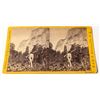 Image 1 : Yosemite Stereoview of Man Holding Large Rifle
