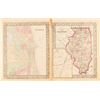 Image 1 : Two Maps of Illinois and Chicago, c.1860s