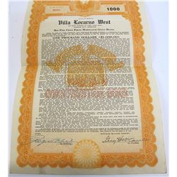 Villa Locarno West Bond, 1928