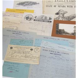 Tonopah, Goldfield and Millers, NV Ephemera