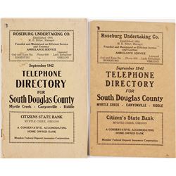 1941 and 1942 Telephone Directories for South Douglas County, Oregon