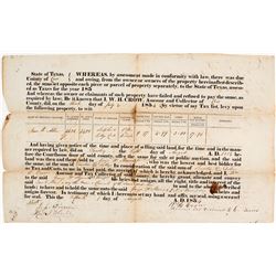 1854 Cass County, Texas Court Document
