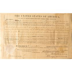 1854 Mineral Point, Wisconsin Land Patent