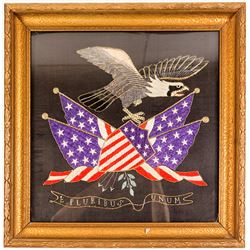 American Eagle and Shield Sewn Tapestry