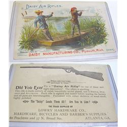 Daisy Air Rifle Advertising Trade Card