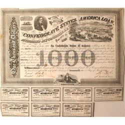 Confederate $1,000 Bond, Act of 1863