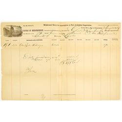 Civil War Customs House Document, 1864