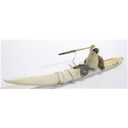Inuit Ivory Kayak sculpture c.1900’s
