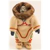 Image 1 : Eskimo Doll with Carved Stone Face and Fur Lined Parka Hood