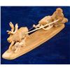Image 1 : Ivory Eskimo, Dog, Sled and Reindeer Sculpture