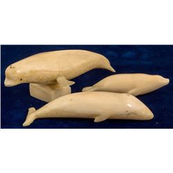 Three Ivory Animals of the Sea