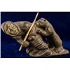 Image 1 : Soapstone Figure of Native Alaskan and Bear