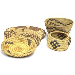 Group of Vintage  Papago Baskets