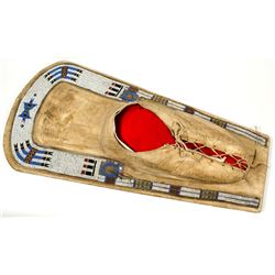 Vintage Ute Beaded Hide Cradleboard