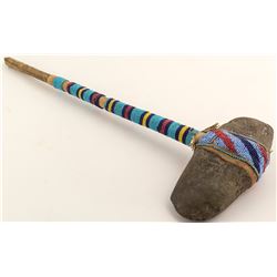 New Perce Beaded War Club