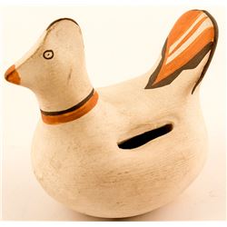 Chicken Effigy Coin Bank, Stella Teller