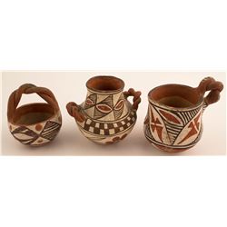 Three Vintage Isleta Pots