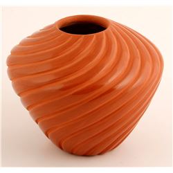 Redware Swirl Jar, Pauline Romero