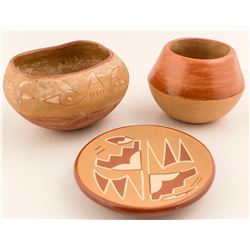Three San Juan Pottery Pieces