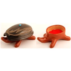 2-Piece Turtle Figurine, Corn Moquino