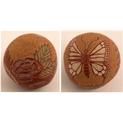 Red Seed Jar, Apple Blossom
